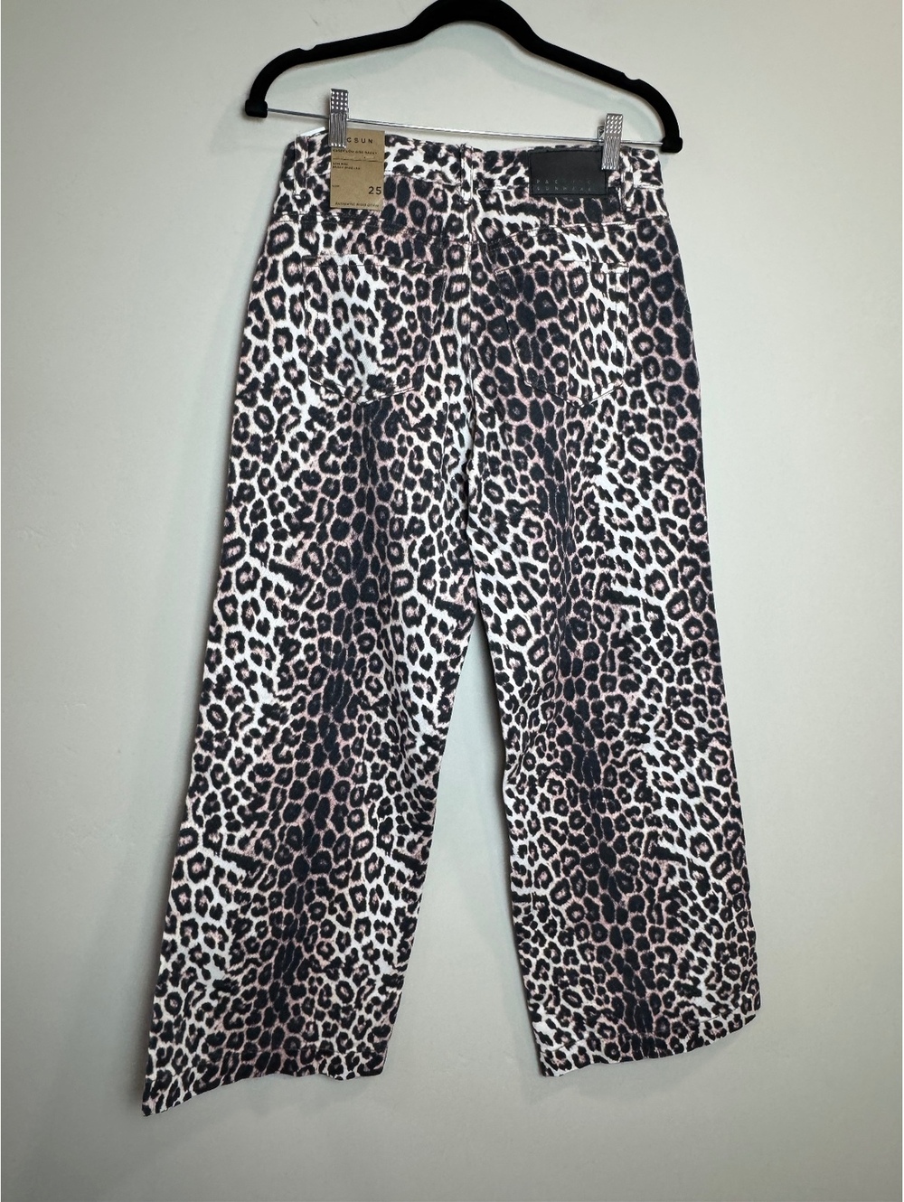 PACSUN Casey Low Rise Baggy Wide Leg Leopard denim SZ 25 Y2K INDIE SLEAZE - Picture 6 of 7